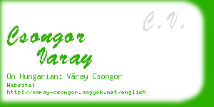 csongor varay business card