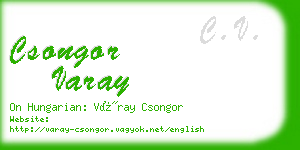 csongor varay business card